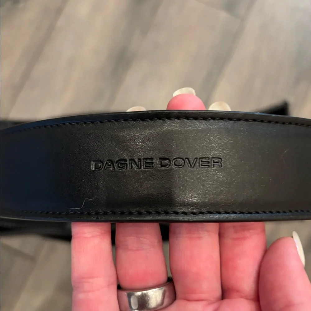 Dagne Dover Black Leather Tote
